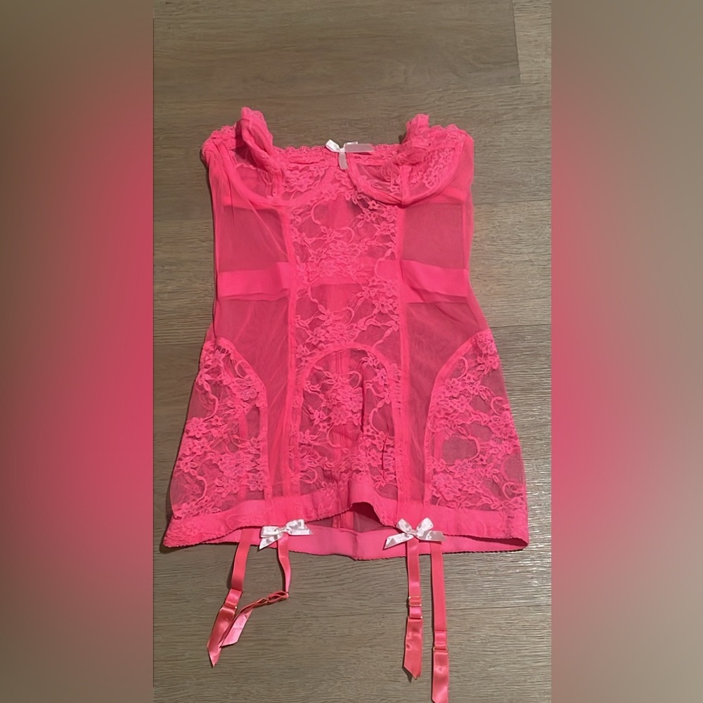 Be wicked Pink Lace Chemise